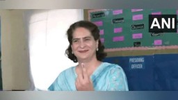 Congress' Priyanka Gandhi casts her vote, says proud of being in INDIA bloc